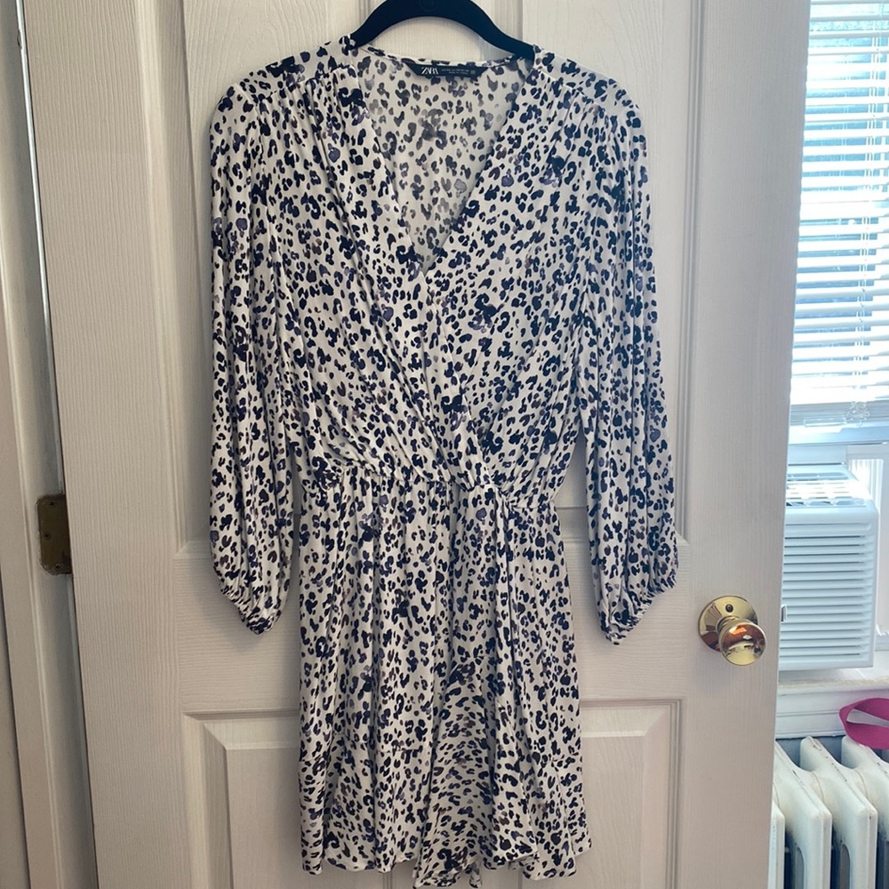 Zara faux wrap mini dress